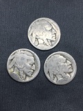 Lot of 3 United States Buffalo Nickels from PAWN SHOP