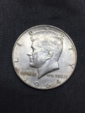 1964-D United States Kennedy Half Dollar - 90% Silver Coin - 0.361 ASW