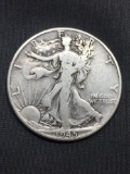 1945 United States Walking Liberty Half Dollar - 90% Silver Coin - 0.361 ASW