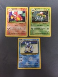 Base Set Unlimited Starter Evolutions 3 Pokemon Card Lot - Charmeleon Wartortle Ivysaur