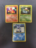 Base Set Unlimited Starter Evolutions 3 Pokemon Card Lot - Charmeleon Wartortle Ivysaur