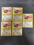 ORIGINAL EEVEE POKEMON CARD X5 - Eeveelution Starter RARE - 51/64 Jungle Common