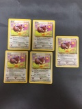 ORIGINAL EEVEE POKEMON CARD X5 - Eeveelution Starter RARE - 51/64 Jungle Common