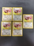 ORIGINAL EEVEE POKEMON CARD X5 - Eeveelution Starter RARE - 51/64 Jungle Common