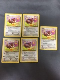 ORIGINAL EEVEE POKEMON CARD X5 - Eeveelution Starter RARE - 51/64 Jungle Common