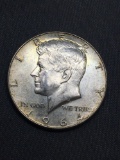 1964 United States Kennedy Half Dollar - 90% Silver Coin - 0.361 ASW