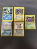 Vintage Lot of 5 Wizards of the Coast WOTC Pokemon Holo Holofoil Trading Cards