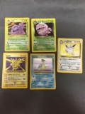 Vintage Lot of 5 Wizards of the Coast WOTC Pokemon Holo Holofoil Trading Cards