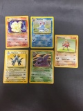 Vintage Lot of 5 Wizards of the Coast WOTC Pokemon Holo Holofoil Trading Cards