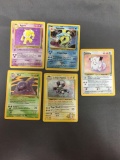 Vintage Lot of 5 Wizards of the Coast WOTC Pokemon Holo Holofoil Trading Cards