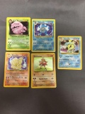 Vintage Lot of 5 Wizards of the Coast WOTC Pokemon Holo Holofoil Trading Cards