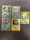 Vintage Lot of 5 Wizards of the Coast WOTC Pokemon Holo Holofoil Trading Cards