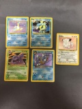 Vintage Lot of 5 Wizards of the Coast WOTC Pokemon Holo Holofoil Trading Cards