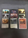 9 Count Lot of Magic the Gathering Gold Symbol Rare Cards from Collection - Unresearche