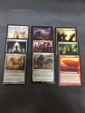 9 Count Lot of Magic the Gathering Gold Symbol Rare Cards from Collection - Unresearche