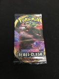 Factory Sealed 10 Card Booster Pack of Pokemon Sword & Shield Rebel Clash