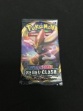 Factory Sealed 10 Card Booster Pack of Pokemon Sword & Shield Rebel Clash