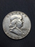 1952-S United States Franklin Half Dollar - 90% Silver Coin - 0.361 ASW