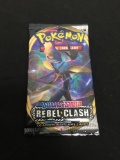 Factory Sealed 10 Card Booster Pack of Pokemon Sword & Shield Rebel Clash