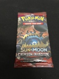 Factory Sealed 10 Card Booster Pack of Pokemon Sun & Moon Crimson Invasion