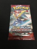 Factory Sealed 10 Card Booster Pack of Pokemon Sun & Moon Crimson Invasion