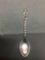 Filigree Scroll Decorated Vintage 4.75in Long 1in Wide Sterling Silver Collectible Spoon