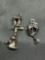 Lot of Two Sterling Silver Charms, One Palm Tree & One Gas Lamp post