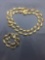 Lot of Two Matched Set Designer Gold-Tone Circle Link 27mm Wide, Bracelet 8in & Necklace 18in