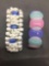 Lot of Two Resin Beaded Fashion Bracelets, One Multi-Colored 30mm Wide & One Multi-Colored 25mm Wide