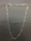 High Polished Singapore Curb Link 5mm Wide 30in Long Italian Made Sterling Silver Chain