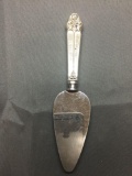 Vintage Filigree Decorated Sterling Silver Handle Serving Knife w/ Stainless Steel Blade