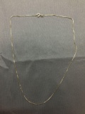 Box Link 0.75mm Wide 20in Long Italian Made Sterling Silver Chain