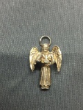 Detailed 20mm Long 15mm Wide Sterling Silver Angel Pendant