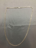 Double Curb Link 3.0mm Wide 22in Long Mexican Made Sterling Silver Chain