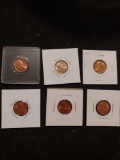 Lot of 6 wheat pennies great shape