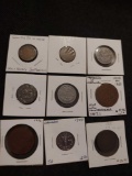 Lot of 9 mixed coins