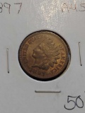 1897 Au58 Indian Head Penny