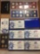 Tray Full of United States Mint Proof Coin Sets from Estate with Silver Proof Sets