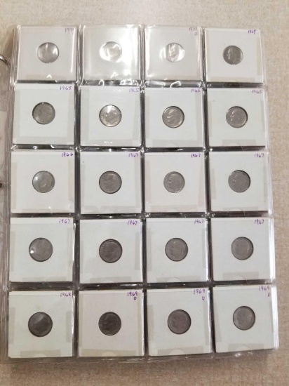 Large Binder of Various Collectors Coins - Dimes, Quarters, Half Dollars, Dollars
