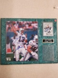 Signed Dan Marino Autographed 8x10 Photo and Trading Card on Plaque from Estate