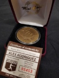 ALEX RODRIGUEZ Limited Edition Bronze Mint-Coin 1/25,000 SN 05453 with COA