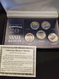 Colorized 20th Century State Quarter Collection with COA #2705