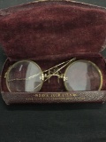 Vintage Hanging from a Chain Glasses Frames with Clip in Original Case