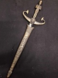 Amazing DEFENDER 440 S.Steel Wavy Dagger with Metal Egyptian Sheath