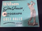 Vintage One Dozen Wilson Jim Ferrier Autograph Golf Balls in Original Packaging