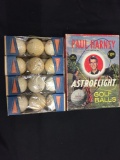 Vintage One Dozen Paul Harney World Famous Golf Pro Astroflight Golf Balls in Original Packaging