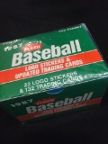 Factory Sealed Box 1987 Fleer Baseball Logo Stickers & Updated Trading Cards