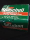 Factory Sealed Box 1987 Fleer Baseball Logo Stickers & Updated Trading Cards