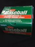 Factory Sealed Box 1987 Fleer Baseball Logo Stickers & Updated Trading Cards