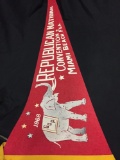 Vintage Cool Republican National Convention Miami Beach FLA 1968 GOP Pennant from Collection
